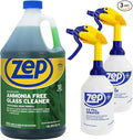 Zep Ammonia Free Glass Cleaner Concentrate - Professional Grade Formula - 1 Gallon E-Z Fill Sprayer 2-Pack – Bundle