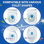 SCENTORINI 4-in-1 Toilet Bowl Cleaner, Rim Hanger Automatic Toilet Bowl Freshener, 4 Lemon & 4 Magnolia Scent, Toilet Bowl Cleaning Balls Long-Lasting up to 30 Days