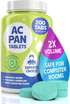 200 Tablets AC Drain Line Cleaner- No-Residue, Water-Soluble, Fast-Acting Pan Treatment for HVAC, Window Units, Mini-Splits, Dehumidifiers and Refrigerators System Maintenance