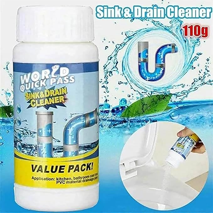 Upgraded Drain Cleaner, Wild Tornado Sink And Drains, Fast Foaming, Multi-functional Pipe Cleaning Tool for Home Kitchen Toilet (2pcs)
