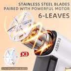 Rechargeable Lint Remover, Fabric Shaver Fuzz Remover, Sweater Shavers with 6-Leaf Blades, 3-Speeds Digital LED Display to Remove Pilling for Clothing and Furniture, Lint Ball, White