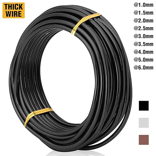 Bronze-4.0-Anodized Aluminum Bonsai Training Wire 250g Large Roll,Many Size to Choose,KSVZS Bendable Metal Wire for Crafts,Sculpting,Armature and Daily Use,Necessities for Family
