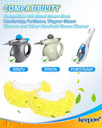 KEEPOW 10 Pack Universal Microfiber Cloths for Handheld Steam Cleaner Attachments Compatible with Bissell Steam Shot, Wagner Spraytech, PurSteam, Phueut, Dovety, McCulloch, Steam Cleaner Accessories