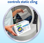 all Fabric Softener Dryer Sheets for Sensitive Skin, Free Clear, 195 Count