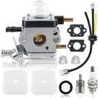 Carbhub C1U-K54A Carburetor for 2-Cycle Mantis 7222 7222E 7222M 7225 7230 7234 7240 7920 7924 Tiller/Cultivator Carb with Air Filter Repower Kit