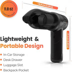 Hedgehog TurboVAC 3 in 1 Portable Car Vacuum Cleaner, Blower & Air Pump - Hand Held Vacuum Cleaner for Car with USB C Rechargeable, 14000PA Powerful Suction, Lightweight Dust Buster for Home & Outdoor