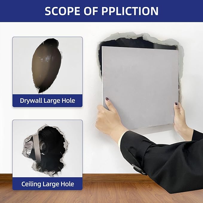 Drywall Repair Kit,Drywall Repair Panel 16” x16“,Sheetrock Repair Kit,Drywall Ceiling Repair,Large Hole Drywall Repair Kit