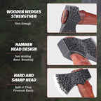 DRAGON RIOT Camping Axe Set Gift for Men and Father Hand Forged Survival Hatchet with Sheath Multipurpose Axe for Bushcraft Wood