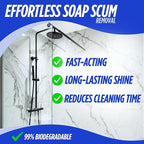 Oh Yuk Deep Shower Cleaner Combo Pack – Includes 1 Spray + 1 Refill (Makes 4 More Bottles) | Targets Soap Scum, Grime & Scale | Shower Wall, Tile & Glass Cleaner | Biodegradable, Vegan, Made in USA