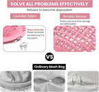 Bra Laundry Bag for Delicates, Machine Mesh Laundry Bags, Lingerie Protector for Bras, 2025 Upgrade No-Fallout Design - Lockable Zipper & 2 Keys for Bras, Underwear, Fits A-38DDCup