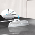 Multifunction Floor Squeegee Broom for Pet Hair Removal, Silicone Magic-Style Broom for Floor Cleaning, 51.77" Long Handle for Carpet, Bathroom Tile, Hardwood Floors, Garage, Liquid Spills, Fine Dust