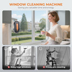 FRUITEAM Automatic Window Cleaning Robot, Window Cleaner Robot with App & Remote Control, Dual Water Spray for Inside/Outside Frame Glass Cleaning, Triple Safety System, Smart Path Detection