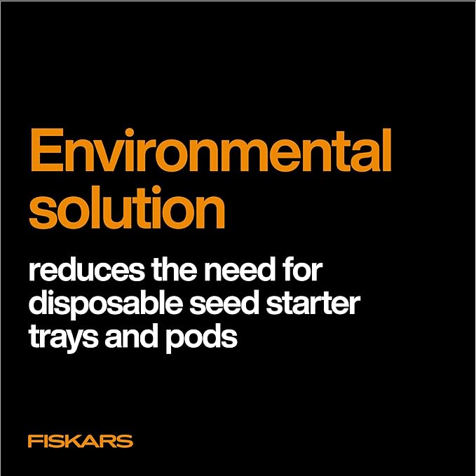 Fiskars Soil Block Maker for Garden Seeds with Natural Air Pruning, Eco Friendly Soil Blocking Gardening Tool for Germinating Seeds