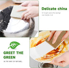 10 Pack Biodegradable Natural Sponges Kitchen - Compostable Cellulose and Coconut Walnut Scrubber Sponge - Eco Friendly Sponges for Dishes