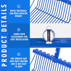 Tandefio 2 Pack Pitchfork Replacement Head Metal Horse Manure Rake Gardening Pitch Fork with Angled Tines for Horse Stall Poop Picking up(Blue)