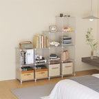 AWTATOS Cube Storage Organizer, Closet Organizers and Storage, 12 Cube Shelves Bookshelf, DIY Stackable Plastic Clothes Organizer Shelving for Bedroom, Home, Transparent Twill