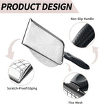 2 PCS 2-in-1 Gardening Soil Sifter Set with 3.8/5mm Mesh, Garden Sieve & Shovel Sifter Screen Potting Scoop for Sand, Dirt, Rock Compost, Stainless Steel & Ergonomic Handle