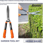 iGarden 3 Piece Combo Garden Tool Set with Lopper, Hedge Shears and Pruner Shears, Tree & Shrub Care Kit