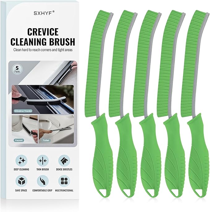 SXhyf Cleaning Brush - Hard Bristle Crevice Cleaning Brush, Multifunctional Gap Scrub Brush, Kitchen Essentials, Bathroom Cleaner Tools for Household Use, Home, Window, Toilet, Stove