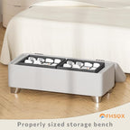 FHSQX 2 Pack Shoe Organizer for Closet,Fits up to 24 Pairs,Fabric Shoe Storage Bins,Large Shoe Box Storage Containers with Bottom Support for Shoes (Black, (16.5 * 12.6 * 9.5) x1)