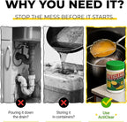 Cooking Oil Solidifier - 22oz (64 Cups) Algae-Based Grease Hardener for Easy Disposal, Turns Used Cooking Oils to Solid Waste, Kitchen Fry Oil Solution (4.4 Gallons)