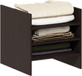 Furinno Cubicle 3-Shelf File Organizer Cube Insert (Does not fit IKEA Kallax Shelving), Black Dark Oak