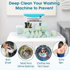 Loopeer 36 Pcs Washing Machine Cleaner Tablets Bulk 18 Month Supply Washer Machine Cleaner Pet Hair Remover for Laundry HE, Front & Top Load Washer Removes Residue, Pet Hair, Odors, Septic Safe