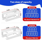 2 Pack Soda Can Organizer,Can Dispenser for Refrigerator Drink Storage Rack for Standard and Tall Can Pop Can Holders for Pantry Cabinet White