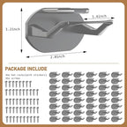 Niunuerga 48 Pack Adhesive Hat Hooks for Wall, Super Strong Hat Rack for Baseball Caps, Minimalist Hat Organizer Display for Home Decor, Hat Hangers Holder for Wall, Door, Closet, No Drilling (Gray)