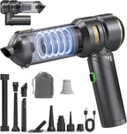 Car Vacuum Portable Cordless, Foldable Handheld Vacuum with Brushless Motor, 22000PA High Power Mini Hand Vacuum Cleaner & Air Blower & Duster & Pump for Home, Pet, Office