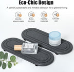 2PCS Water Absorbing Stone Tray, Fast Drying Diatomite Stone Sink Tray, Water Absorbent Diatomite Coasters, Stones Soap Trays for Kitchen Sink, Bathroom Counter Hand Soap Dish Toothbrush Holders