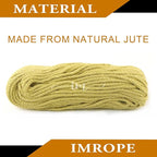6mm x 200 Feet Yellow Jute Rope, Twine for Gardening Tomato Climbing Plant Tie Floristry Crafts Gift Wrapping Packing Decor