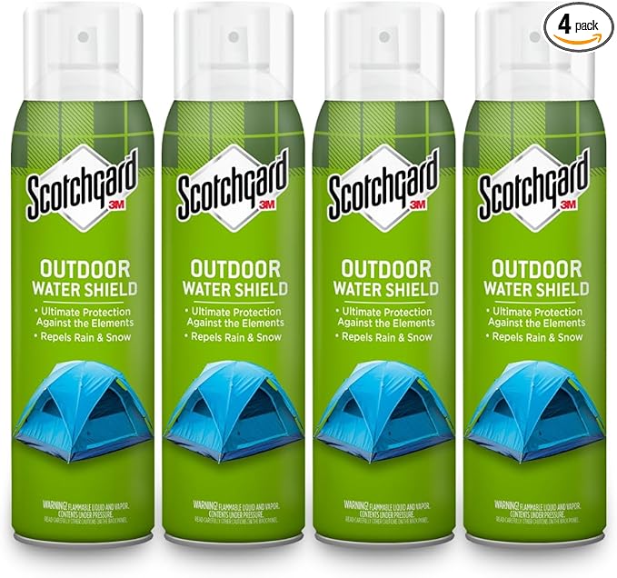 Scotchgard Outdoor Water Shield Fabric Spray, Water Repellent Spray for Spring and Summer Outdoor Gear and Patio Furniture, Fabric Spray for Outdoor Items, 42 Ounces (4 Cans)