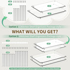 4Pack Acrylic Cabinet Organizer, Clear Cabinet Organizer Shelf, Spice Rack Organizer for Cabinet for Dishes, Spices, Soda Cans and Bottles, Stackable Shelves House Essentials for Gift