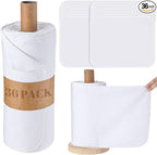 36 Count Reusable Cleaning Cloths Washable Cotton Kitchen Towels for Home(Classic Style,White)