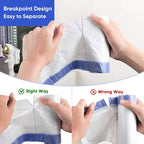 Trash Bags 6 Gallons Drawstring Garbage Bags 60 Count for Office, Living Room, Kitchen and Bathroom Trash Cans- Thickened, Stretchy, Unscented