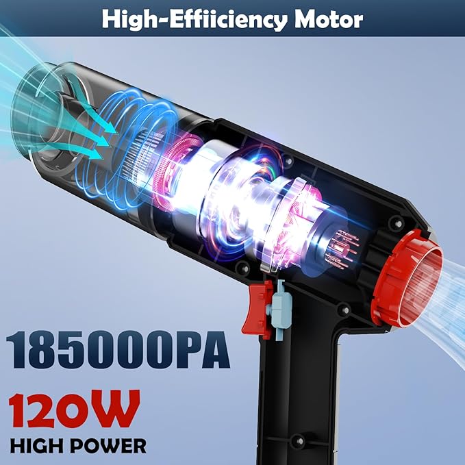 Handheld Vacuum for Home, Cordless Portable Vacuum Cleaner, Rechargeable with 60 Mins Max Runtime, High Power Vacuum for Car, Office, Pet Hair, Gap Cleaning