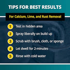 CLR PRO Calcium, Lime & Rust Remover - Quickly Removes Calcium and Lime Deposits, Stubborn Rust Stains, and Household Hard Water Deposits (32 Ounce Spray (Pack of 6))