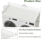 Washer Dryer Countertop, Laundry Room Organization and Storage, 27.6" x 54" Wood Laundry Countertop for Washer and Dryer, White