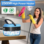 Handheld Steam Cleaner，2500W Hand-Held High Pressure Portable Cleaning Machine with 3 Brush, High Temperature Steamer for Home Use, Kitchen, Furniture, Bathroom, Car (Blue)