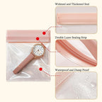 30 PCS Clear Plastic EVA Anti Tarnish Jewelry Storage Bags, Zip Ziplock Jewelry Pouches for Selling & Gift, Little Mini Travel Organizer for Ring Earing Chain Bracelet (S)