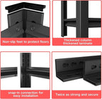 Storage Shelves, Heavy Duty 5-Tier Kitchen Shelving, 63" H Metal Storage Unit with Adjustable Shelves, Free Standing Pantry Organization Shelf, for Pantry and Garage, Black