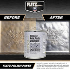 Flitz Multi-Purpose Metal Polish Paste - 1lb Can of USA-Made Chrome Polish - Works on Stainless Steel, Aluminum, Plastic, Jewelry and Cars - Non-Abrasive Cleaner & Rust Remover (1 Pack)