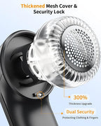 Fabric Shaver, Rechargeable Lint Shaver with Digital Display, Electric Portable Sweater Shaver with 6-Leaf Blades and Safety Lock, 3-Speeds Lint Remover to Remove Pilling for Clothes, Couch, Furniture