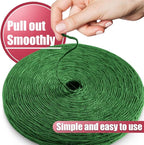 PerkHomy Garden Twine Strong Natural Jute 400 Feet Long Green Twine for Gardening Tomato Climbing Plant Tie Floristry Crafts Gift Wrapping Packing Decor (Green 2mm * 400feet)