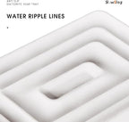2 Pack Diatomite Soap Trays, Fast Drying Stone Soap Dishes, Natural Diatomaceous Earth Soap Holders, Quick-Dry Rectangular Soap Savers for Bath & Kitchen, White