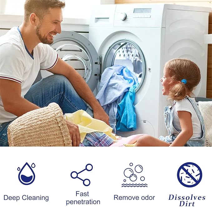 Washing Machine Cleaner Powder, 2025 Best Deep Clean for Front or Top Load Washers, Inside Drum and Laundry Tub Seal, HE Washer Cleaning Solution for Long-Removes Odor (36)