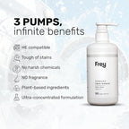 FREY Natural Liquid Fabric Softener & Conditioner | Laundry Softener for Clothing | Works In All Machines + HE | Powered by Natural Ingredients (1-pack, Fragrance-free)