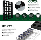 MinBoo BamBoo k cup holder Drawer or Countertop k cup Organizer Coffee Pod Holder Hold 35 Coffee Pod Storage Kcup coffee pods holder for coffee station Office and Kitchen k cup storage,Black