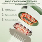 Travel Steam Iron, 180 °Rotating Handle Foldable Hanging Ironing Machine, Portable Mini Dual-Purpose Steam Iron for Both Dry and Wet Use, Essential for School Dormitories & Business Trips (Green)